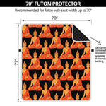 Gautama Buddha Pattern Print Futon Protector