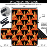 Gautama Buddha Pattern Print Loveseat Protector