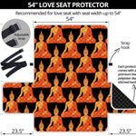 Gautama Buddha Pattern Print Loveseat Protector