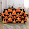 Gautama Buddha Pattern Print Loveseat Slipcover