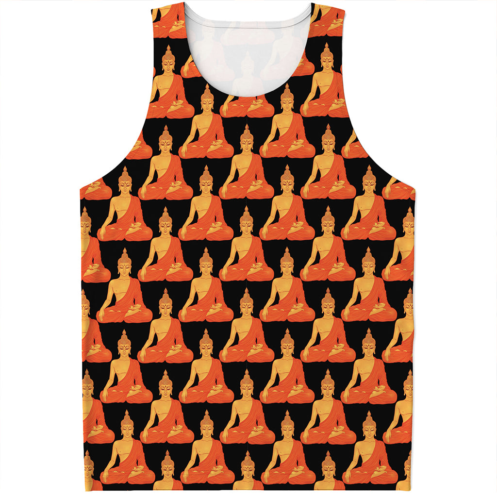 Gautama Buddha Pattern Print Men's Tank Top