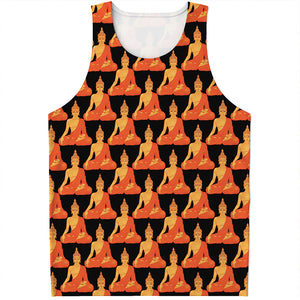 Gautama Buddha Pattern Print Men's Tank Top