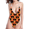 Gautama Buddha Pattern Print One Piece High Cut Swimsuit