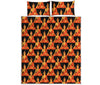 Gautama Buddha Pattern Print Quilt Bed Set