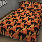 Gautama Buddha Pattern Print Quilt Bed Set