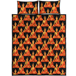 Gautama Buddha Pattern Print Quilt Bed Set