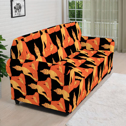 Gautama Buddha Pattern Print Sofa Cover