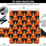 Gautama Buddha Pattern Print Sofa Protector