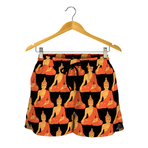 Gautama Buddha Pattern Print Women's Shorts