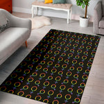 Gay Pride Gender Symbol Pattern Print Area Rug