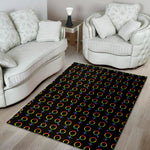 Gay Pride Gender Symbol Pattern Print Area Rug