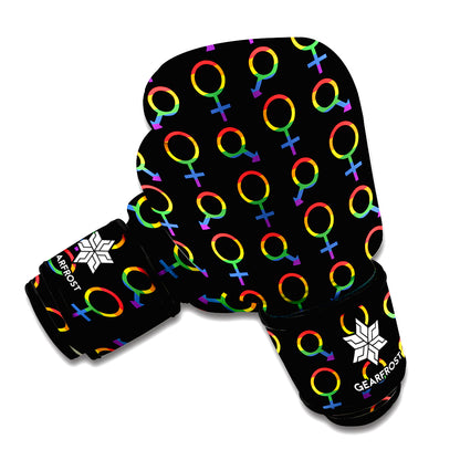 Gay Pride Gender Symbol Pattern Print Boxing Gloves