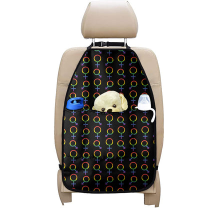 Gay Pride Gender Symbol Pattern Print Car Seat Organizers