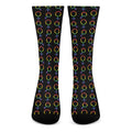 Gay Pride Gender Symbol Pattern Print Crew Socks