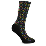 Gay Pride Gender Symbol Pattern Print Crew Socks