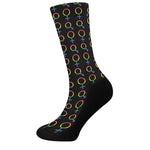 Gay Pride Gender Symbol Pattern Print Crew Socks