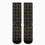 Gay Pride Gender Symbol Pattern Print Crew Socks