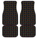 Gay Pride Gender Symbol Pattern Print Front and Back Car Floor Mats