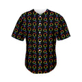 Gay Pride Gender Symbol Pattern Print Men's Baseball Jersey