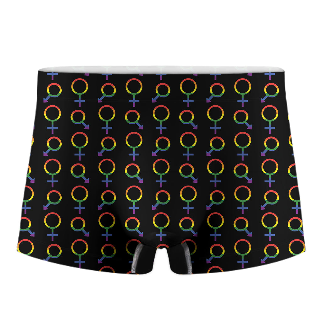 Gay Pride Gender Symbol Pattern Print Men's Boxer Briefs