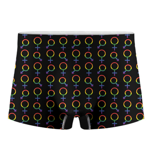 Gay Pride Gender Symbol Pattern Print Men's Boxer Briefs