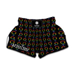 Gay Pride Gender Symbol Pattern Print Muay Thai Boxing Shorts