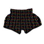 Gay Pride Gender Symbol Pattern Print Muay Thai Boxing Shorts