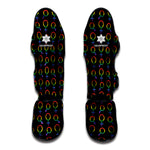 Gay Pride Gender Symbol Pattern Print Muay Thai Shin Guard