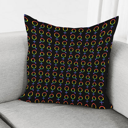 Gay Pride Gender Symbol Pattern Print Pillow Cover