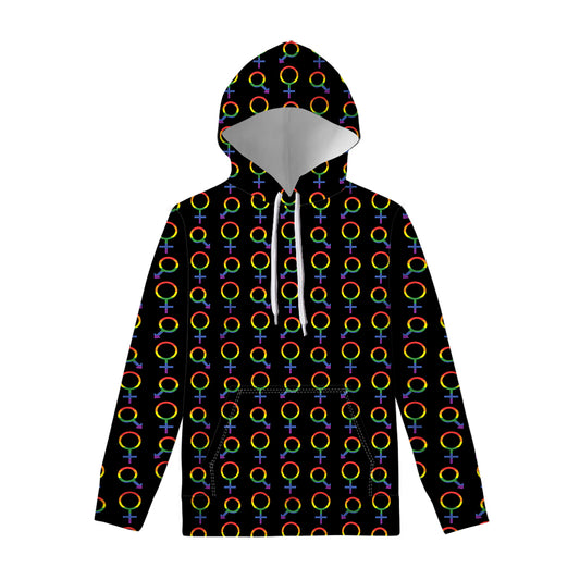 Gay Pride Gender Symbol Pattern Print Pullover Hoodie