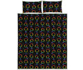 Gay Pride Gender Symbol Pattern Print Quilt Bed Set