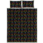 Gay Pride Gender Symbol Pattern Print Quilt Bed Set