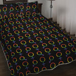 Gay Pride Gender Symbol Pattern Print Quilt Bed Set