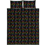 Gay Pride Gender Symbol Pattern Print Quilt Bed Set