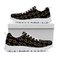 Gay Pride Gender Symbol Pattern Print White Running Shoes