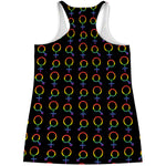 Gay Pride Gender Symbol Pattern Print Women's Racerback Tank Top