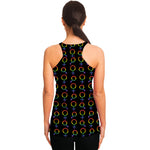 Gay Pride Gender Symbol Pattern Print Women's Racerback Tank Top