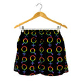 Gay Pride Gender Symbol Pattern Print Women's Shorts