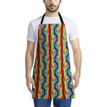 Gay Pride Hand Sign Pattern Print Apron