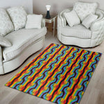 Gay Pride Hand Sign Pattern Print Area Rug