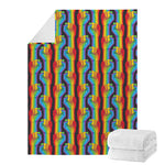 Gay Pride Hand Sign Pattern Print Blanket