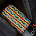 Gay Pride Hand Sign Pattern Print Car Center Console Cover