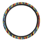 Gay Pride Hand Sign Pattern Print Car Steering Wheel Cover