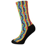 Gay Pride Hand Sign Pattern Print Crew Socks