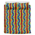 Gay Pride Hand Sign Pattern Print Duvet Cover Bedding Set