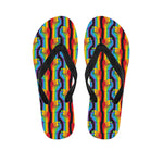 Gay Pride Hand Sign Pattern Print Flip Flops
