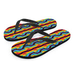 Gay Pride Hand Sign Pattern Print Flip Flops