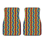 Gay Pride Hand Sign Pattern Print Front Car Floor Mats