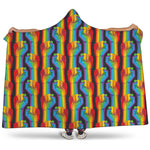 Gay Pride Hand Sign Pattern Print Hooded Blanket