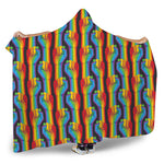 Gay Pride Hand Sign Pattern Print Hooded Blanket